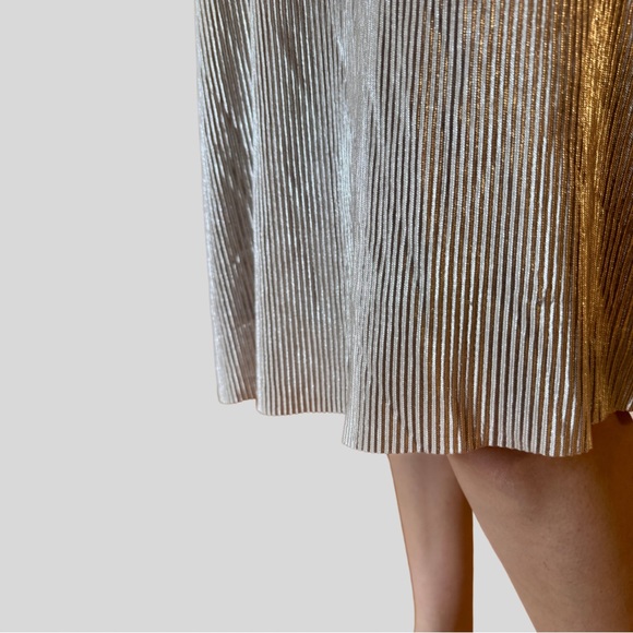 Dynamite Champagne crossover dress with cinched waist dress and spaghetti straps - Picture 4 of 5